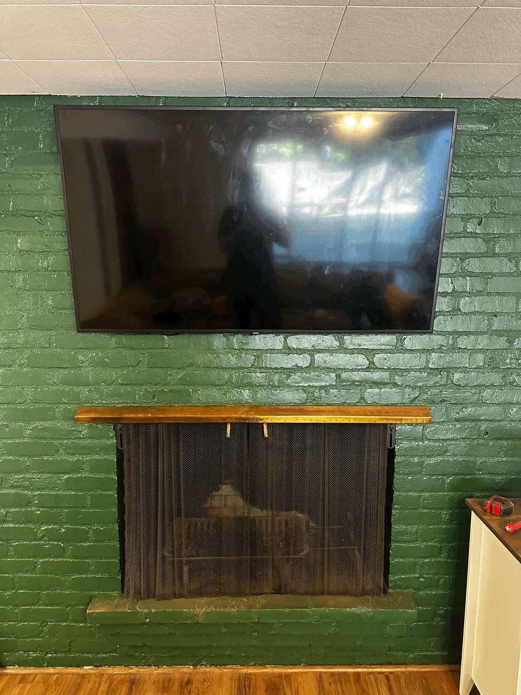 65 inch TV mounting on a brick wall