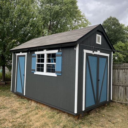 Shed installation and paint