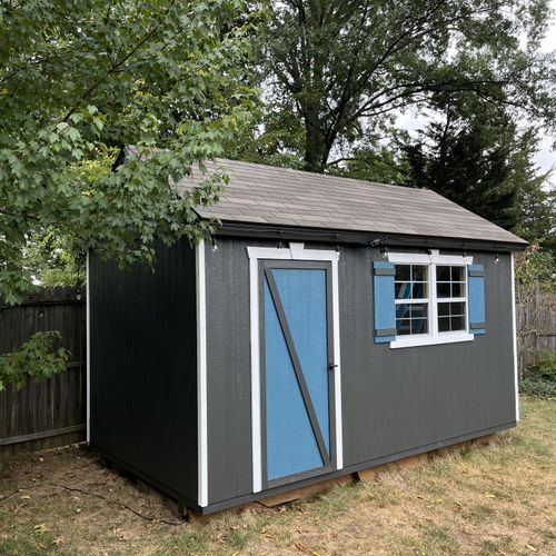 Shed installation and paint