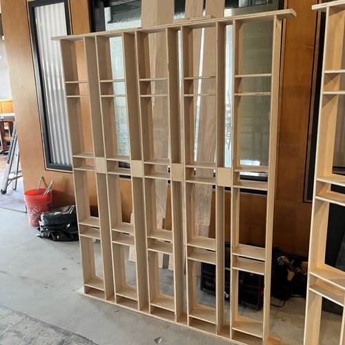 Custom bar shelf in a restaurant