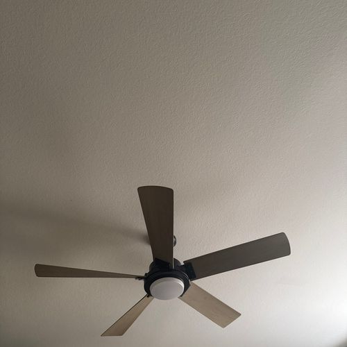 Installed ceiling fan 