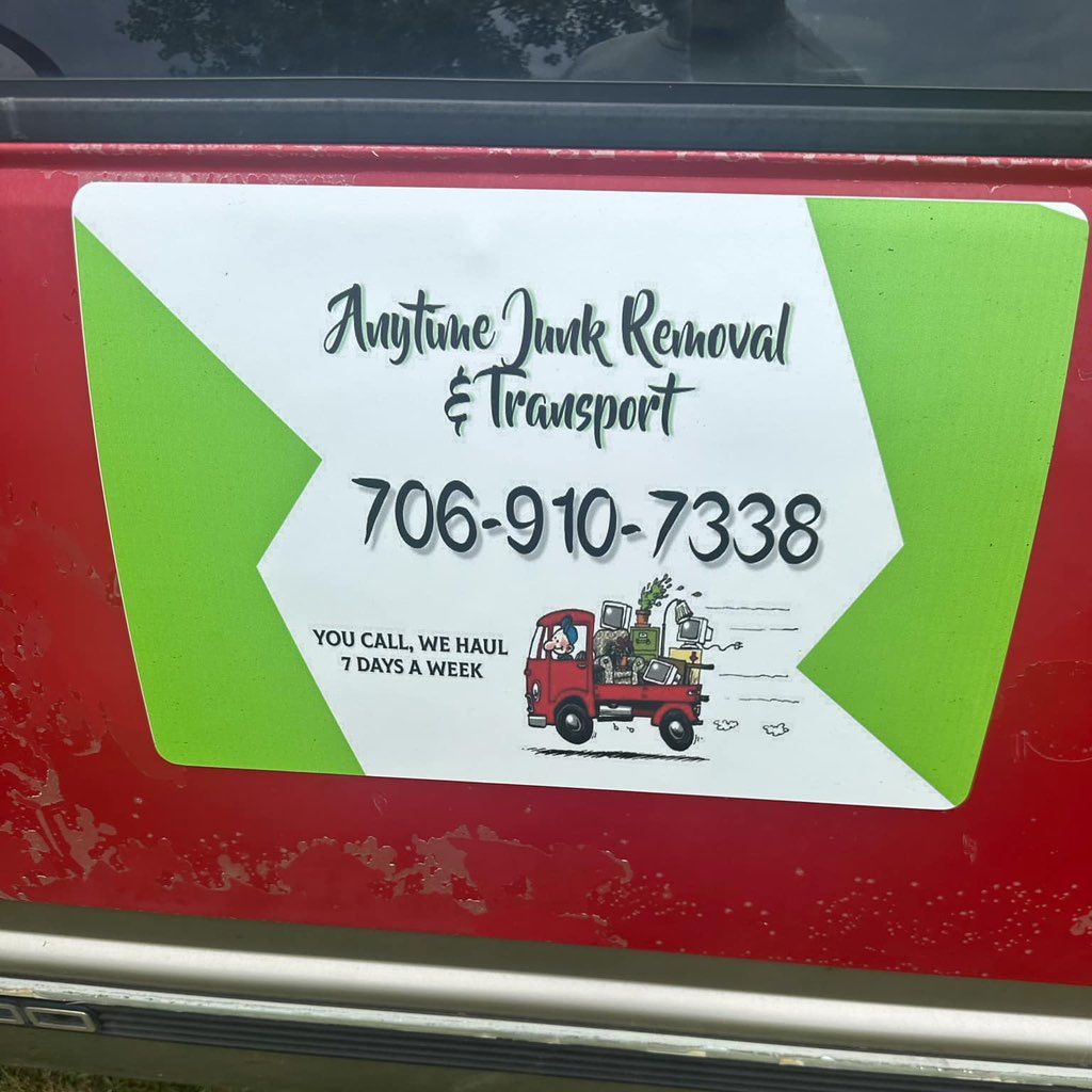 Anytime junk removal &transport