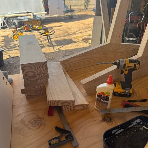 Custom making a Adirondack chair for a customer be