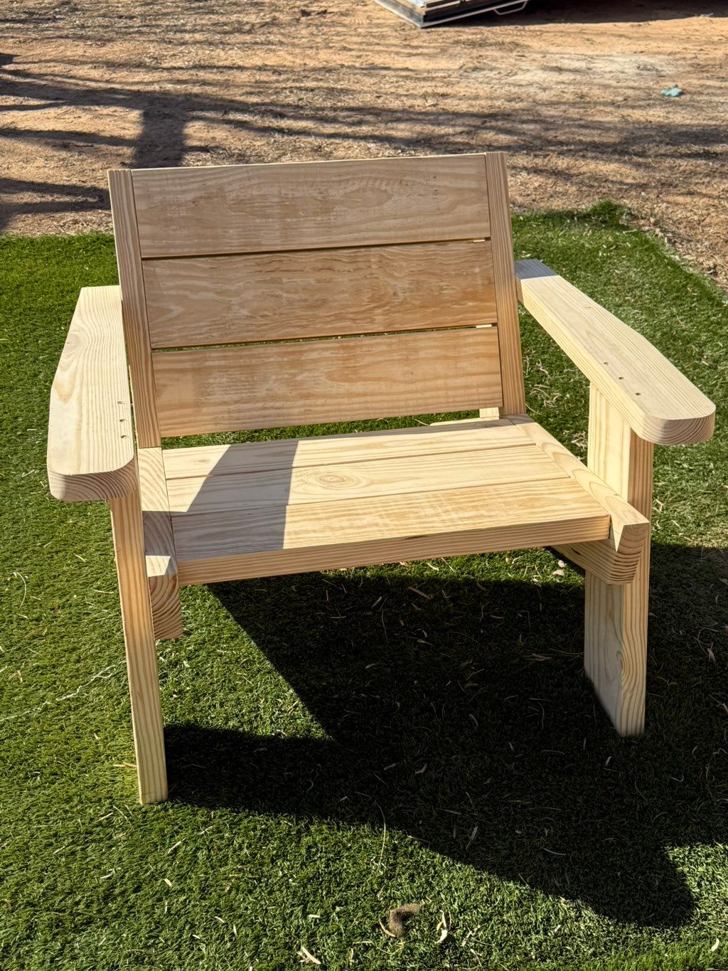 Here is the finished Adirondack chair 