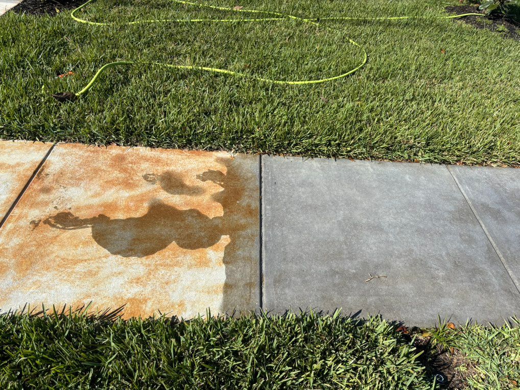 Before and after (iron/rust removal)