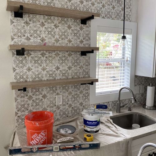 Very Good job with my kitchen backsplash! thank yo