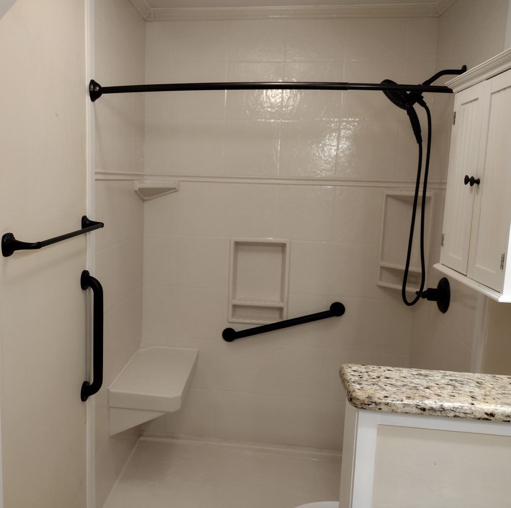 Hard Surface, Walk-in Shower... NO Acrylic