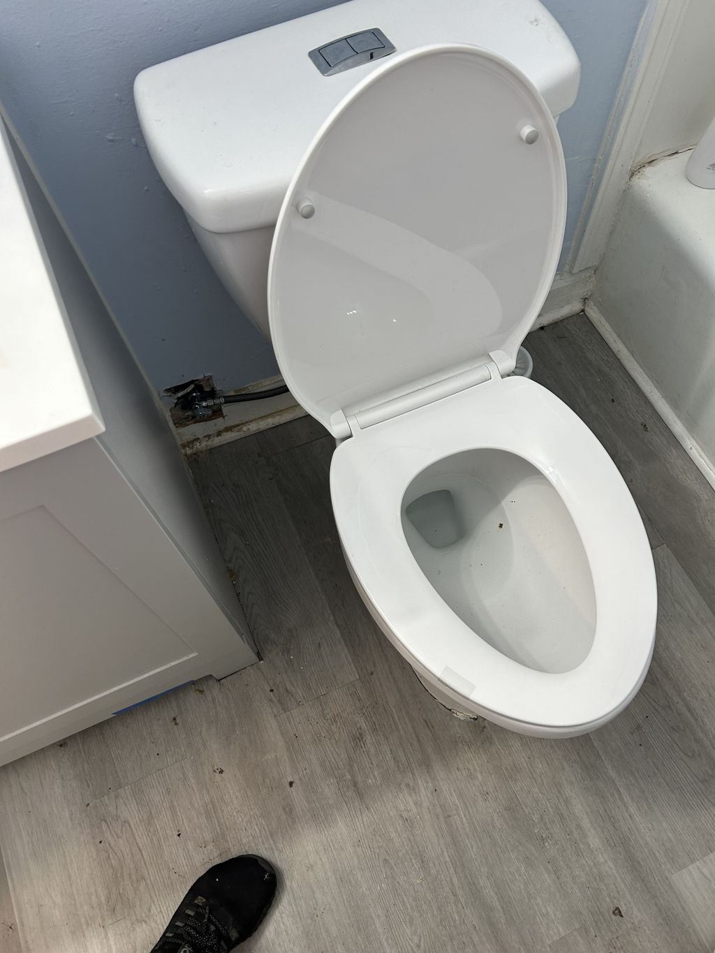 toilet install and new shut off valves