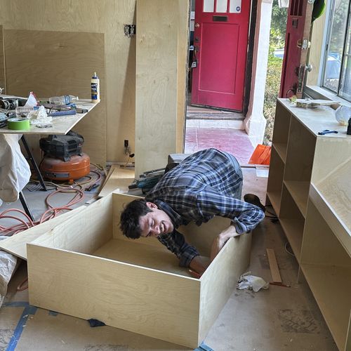 Here I am getting getting in the cabinet making su