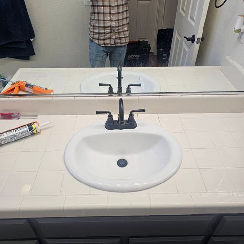 replacement of sinks and plumbing.