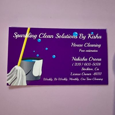 Avatar for Sparkling Cleaning Solutions by Kisha 💫