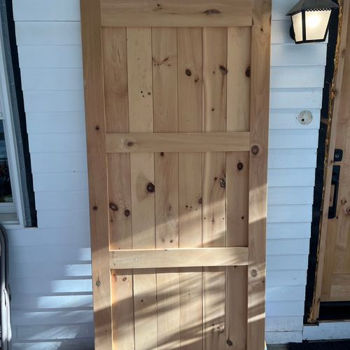 Custom pine  barn door 