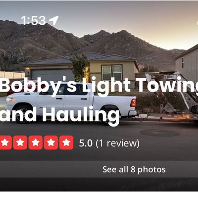 Avatar for Bobby’s Light Towing and Hauling