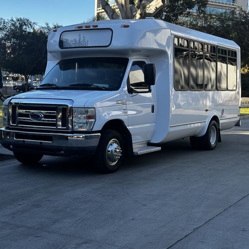 White Party Bus up to 15 passengers 