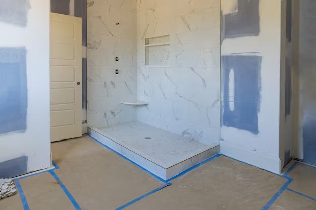 The corner shower looks stunning—modern, sleek, an