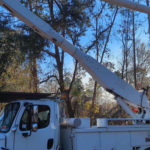 Another day in the bucket truck.