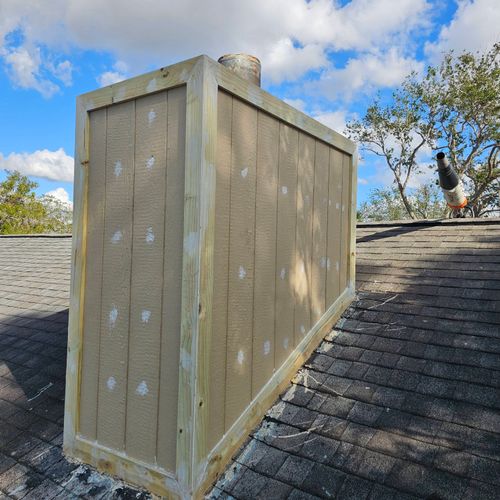 Remodeled chimney. Customer wanted to paint by him