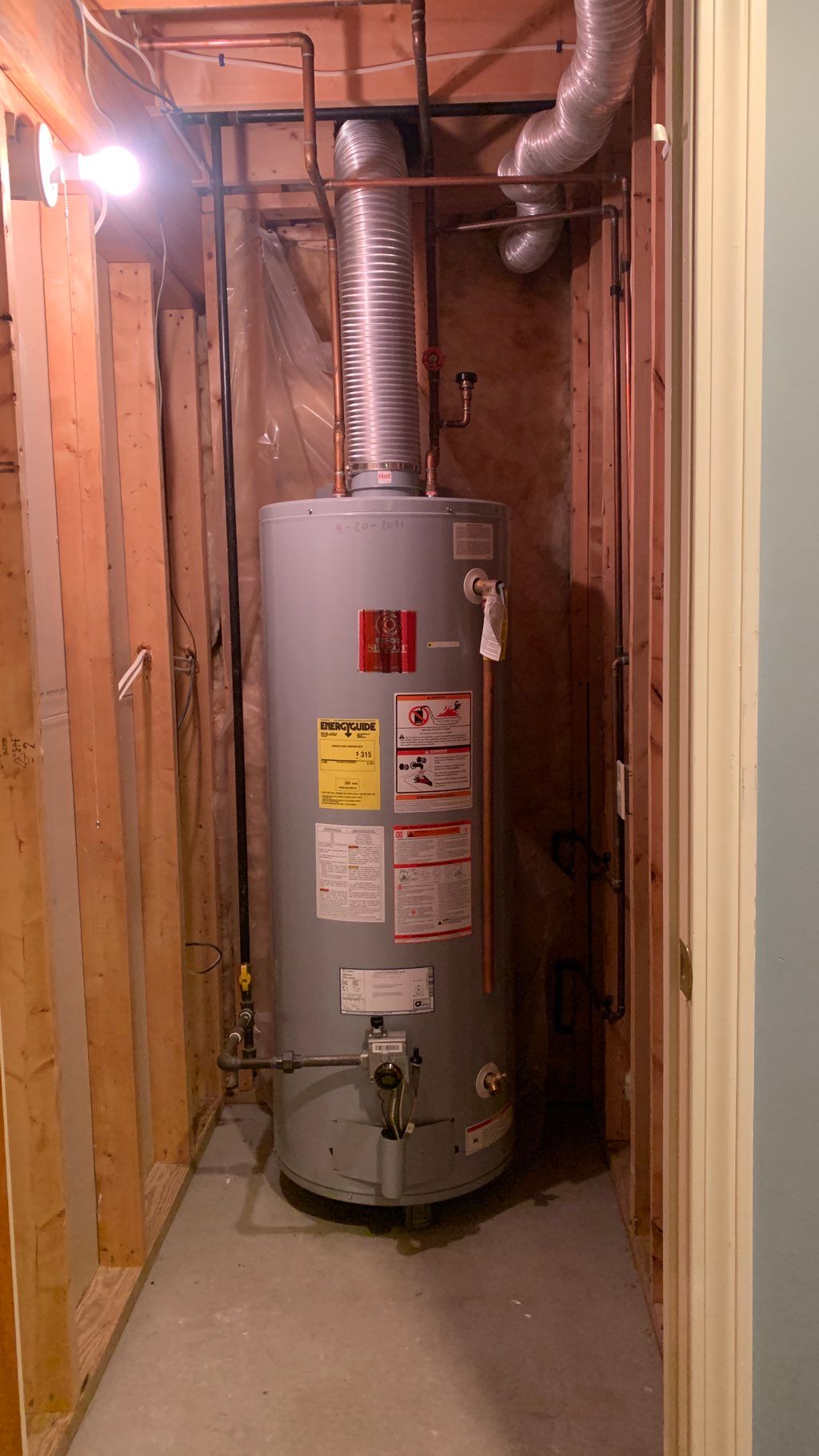Old 50 gal water heater removal 