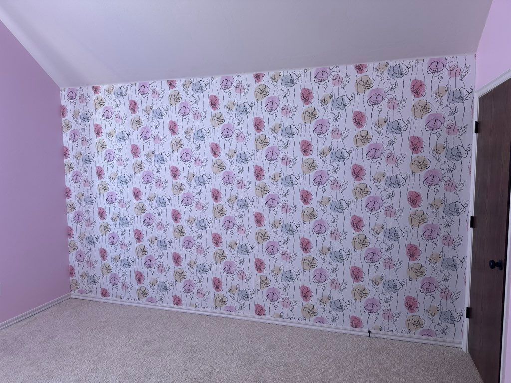 New paint, carpet and wallpaper