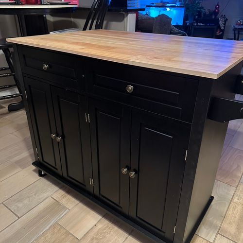 Kitchen island built from Amazon