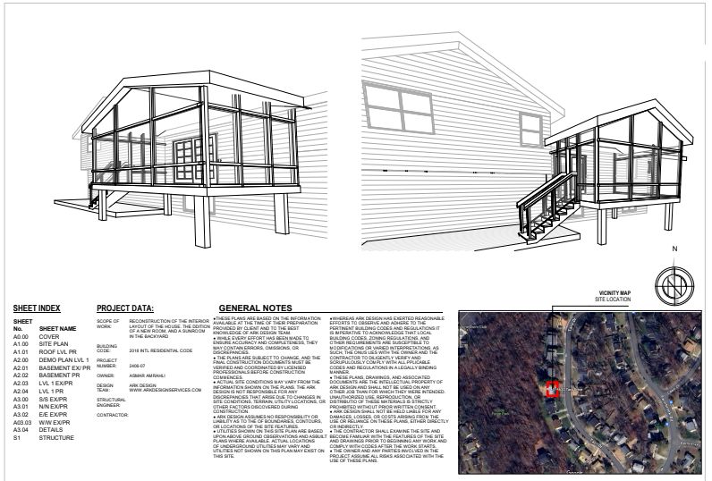 Sunroom Design  Permit Drawings 