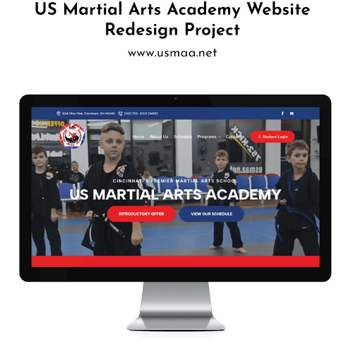 US Martial Arts Academy Website Redesign