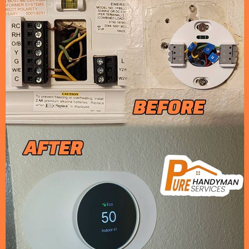 Changing the old thermostat