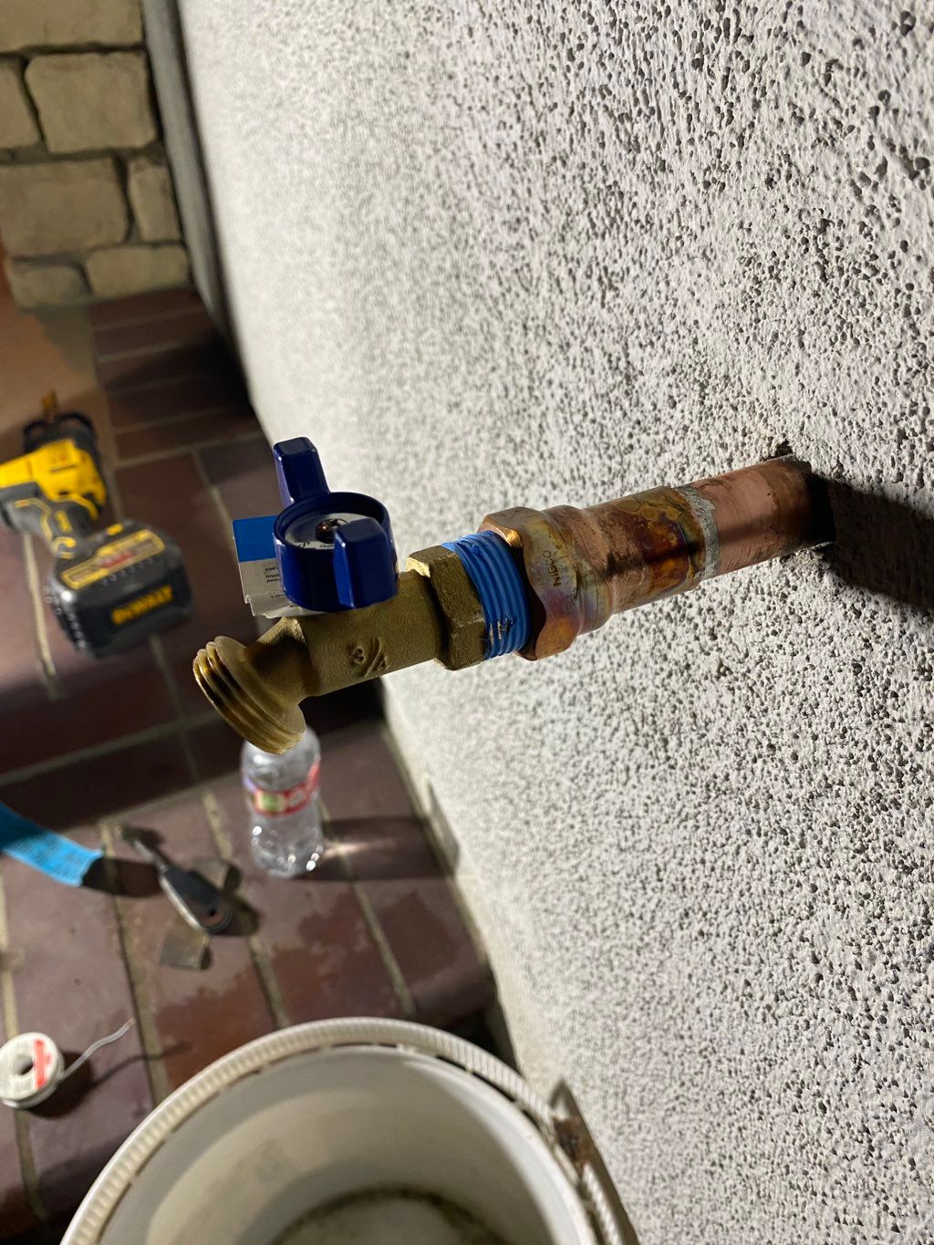 Sweat new fittings n added a quarter turn faucet b