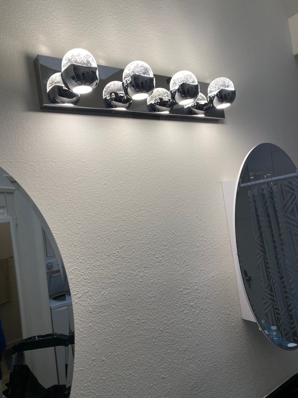 Installed updated vanity lights