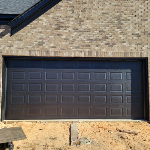 Brand New 18'x8' Double Car Door In Black