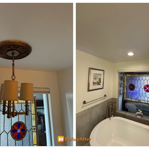 Electrical: Light Fixture Removal & Receding Light