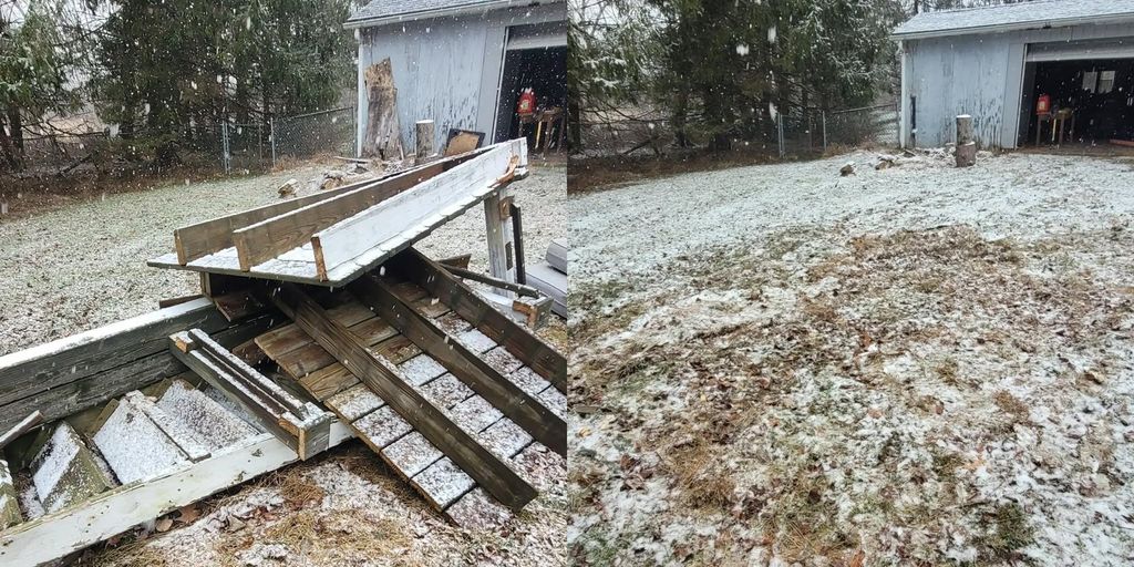 Old Wooden Deck Removal and Cleanup”
