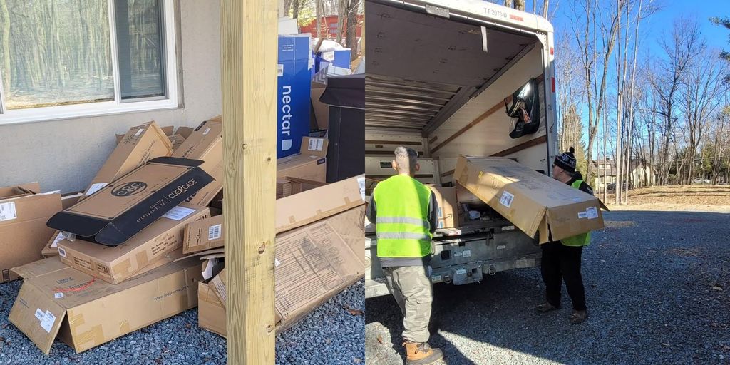 Cardboard Box and Packing Material Removal”