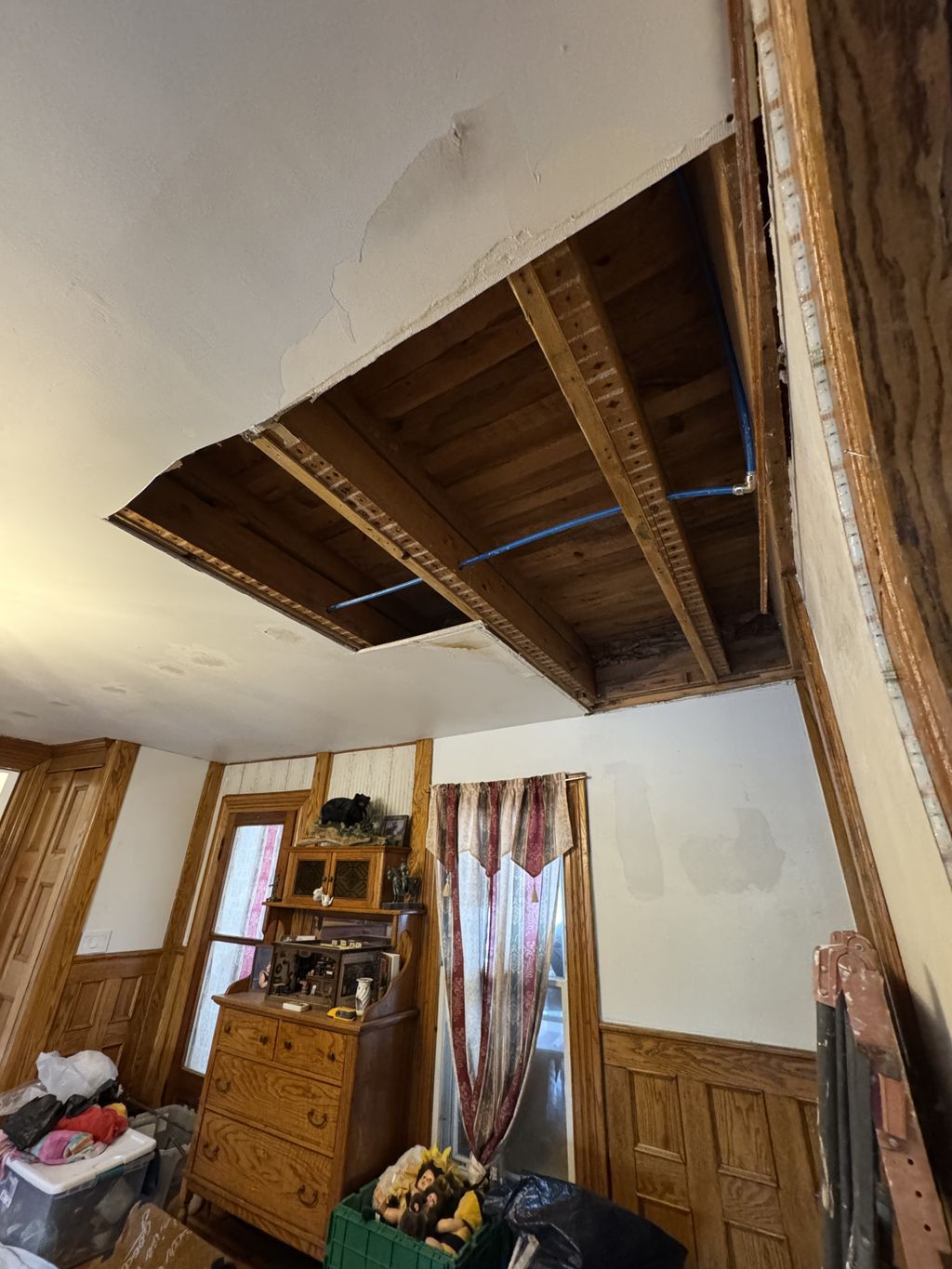 Pipe repair/drywall - before pic