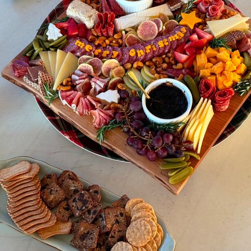 Bethany created a beautiful charcuterie board for 