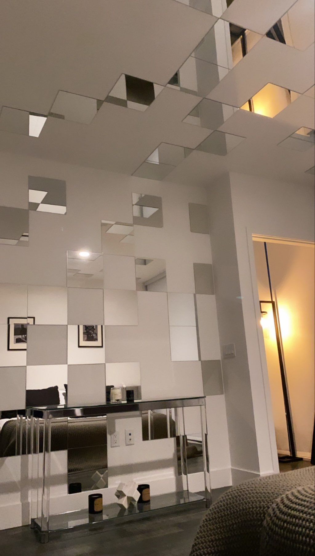Mirror Installation in bedroom for: Interior Desig