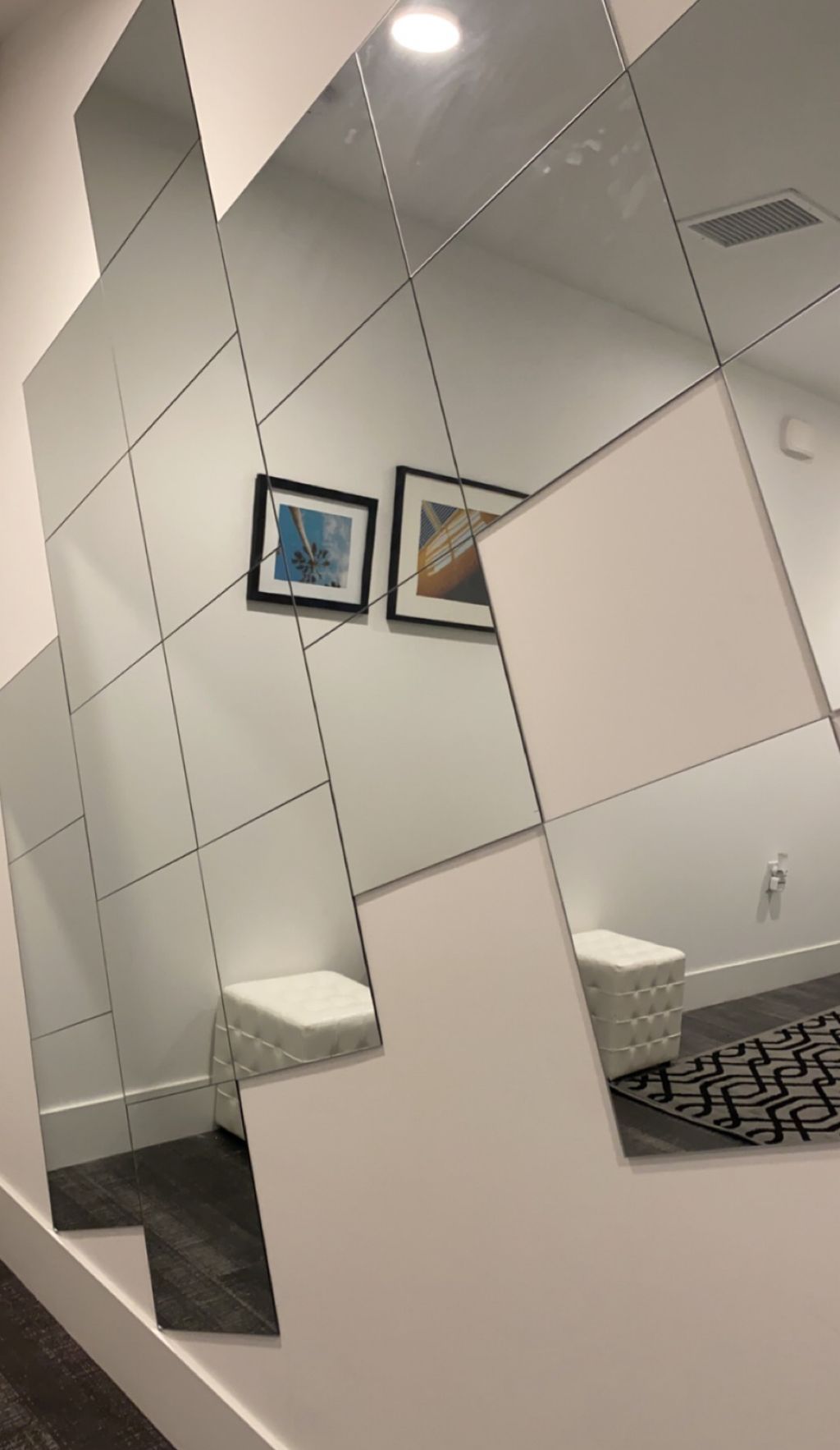 Mirror Installation at entrance for: Interior Desi