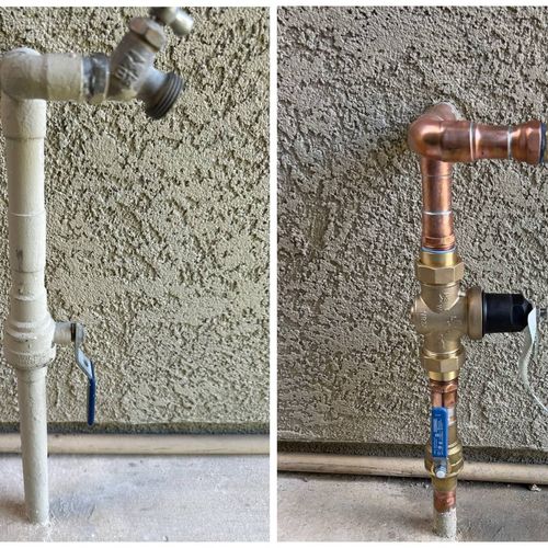 pressure regulator installation