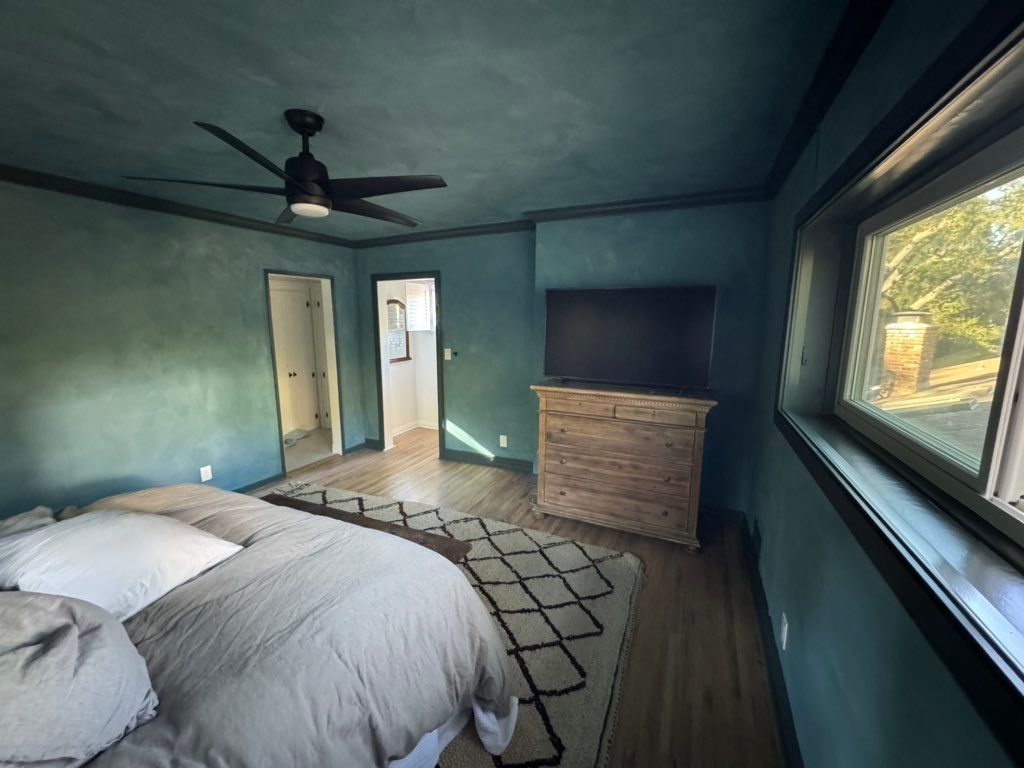 Limewash walls and ceiling and trims painted with 