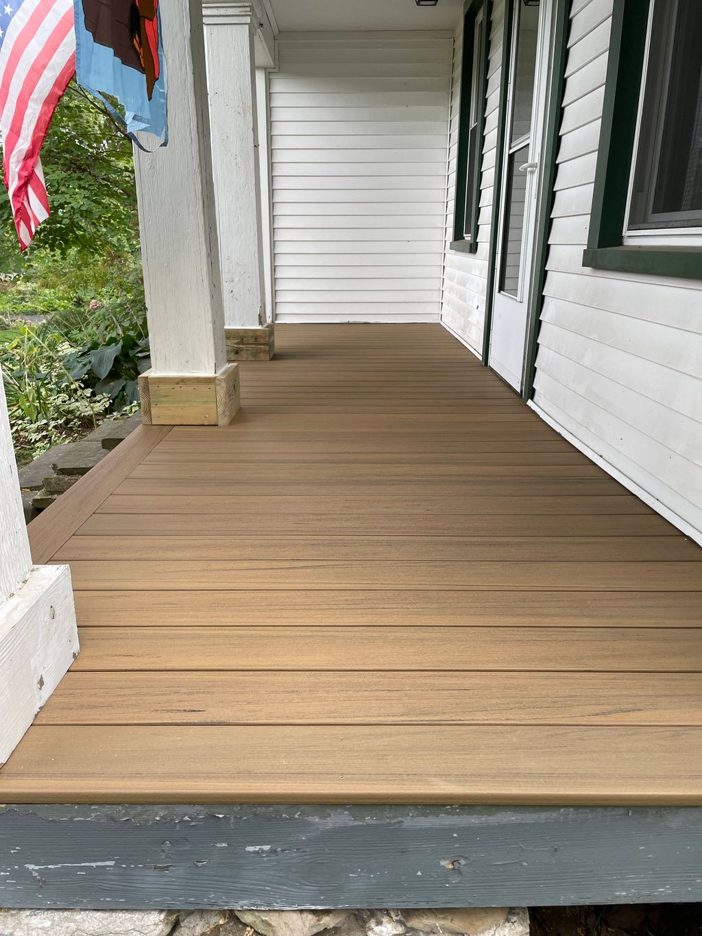 Full porch frame rebuild with new deck