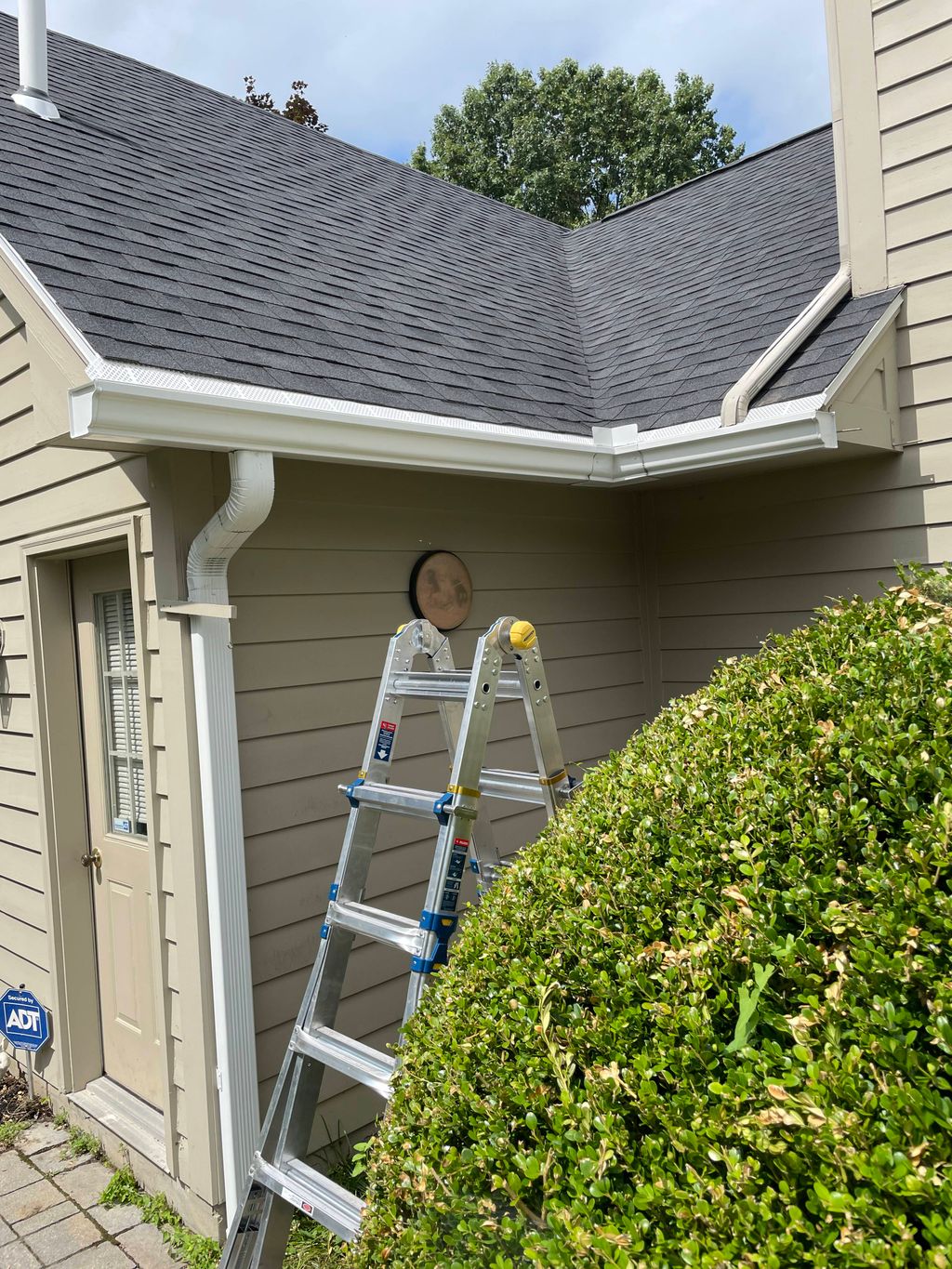 new gutter install with leaf guard 