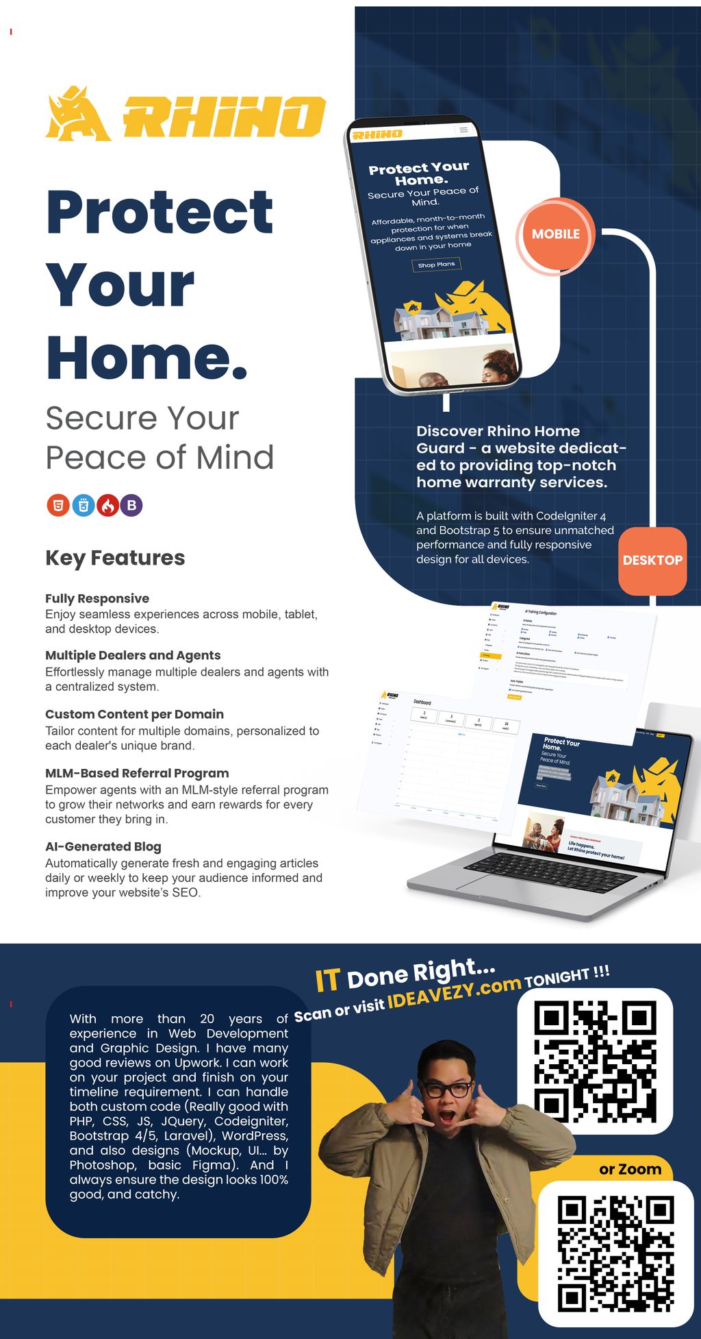 Home Warranty - Custom Site 100%