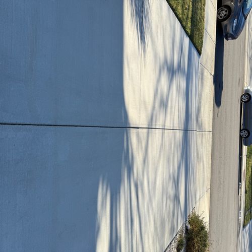 I had my driveway pressure washed by Buffalo Blast