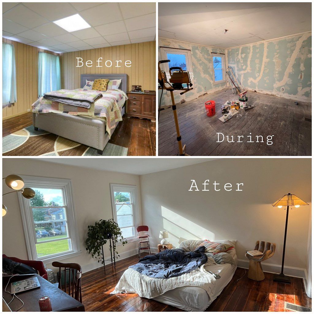 Bedroom restoration.