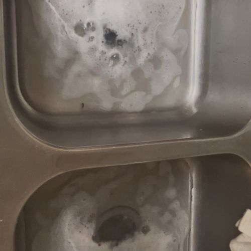 Customer sink backing up when washing machine was 