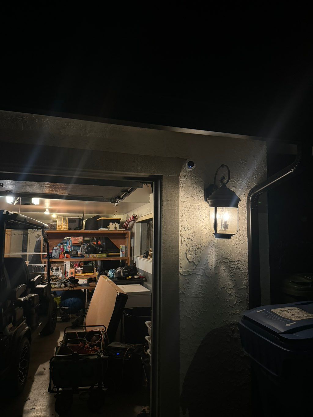 Security camera installed to monitor the entrance 