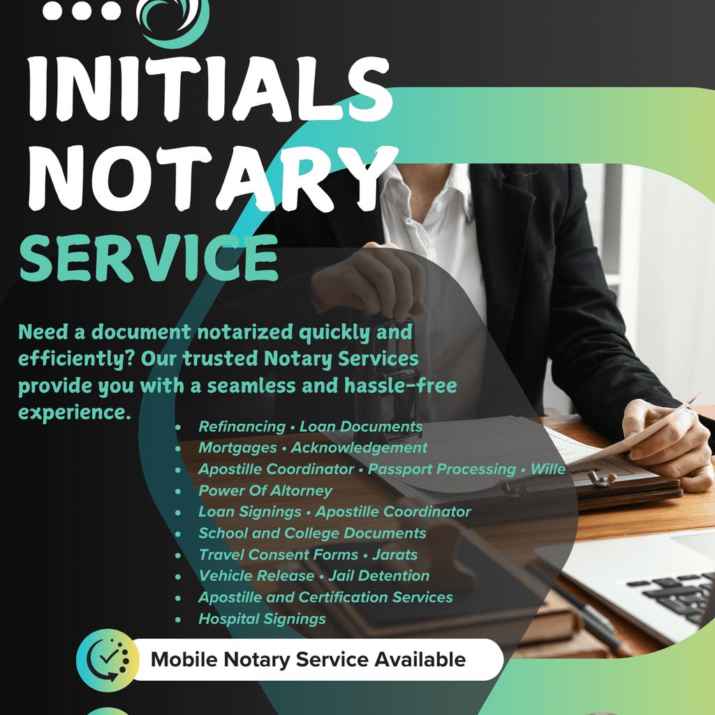 Initials Notary