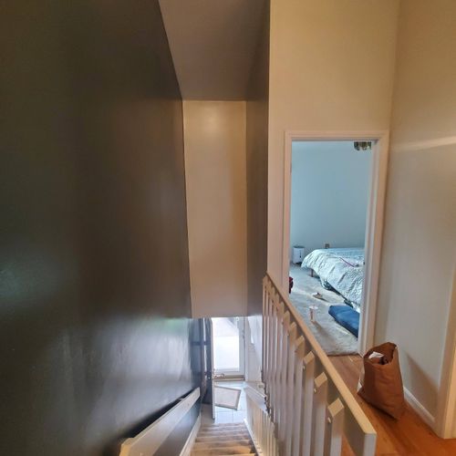 hallway accent wall 