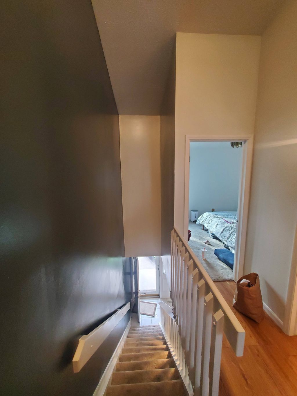 hallway accent wall 