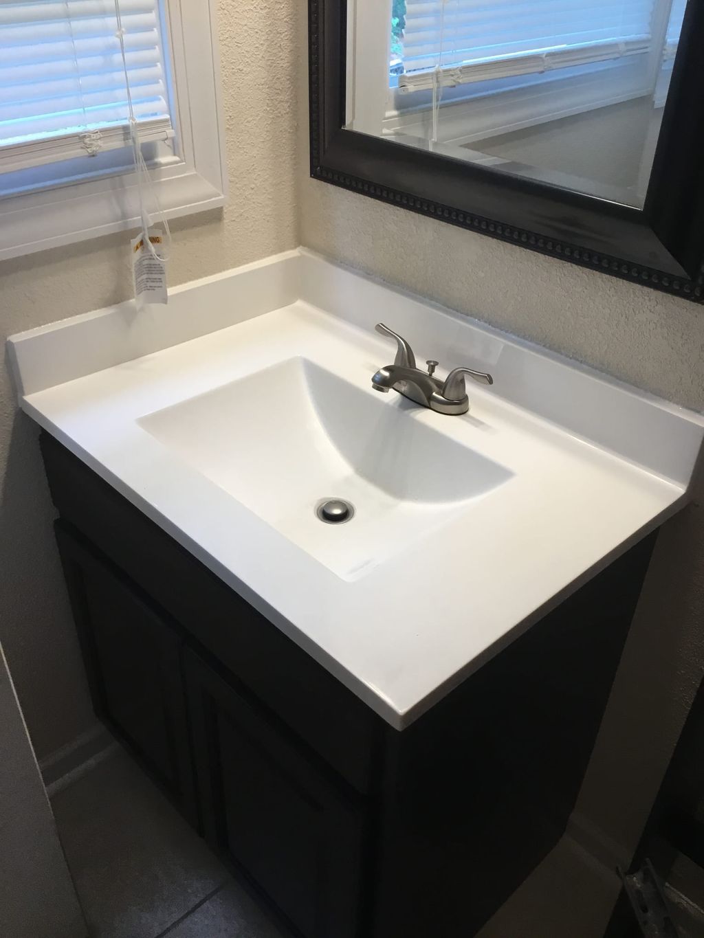 Install bathroom vanity